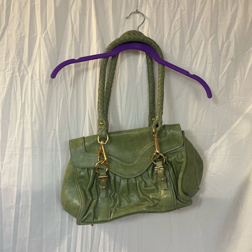 La Gioe Di Toscana The Italian Collection By Sharon Gioe Satchel Green Reptile